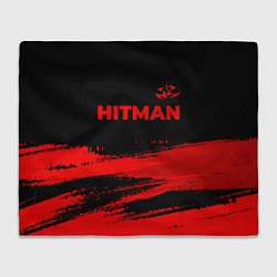 Плед флисовый Hitman - red gradient посередине, цвет: 3D-велсофт
