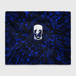 Плед флисовый David Bowie blue energy, цвет: 3D-велсофт