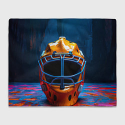 Плед флисовый Маска голкипера, цвет: 3D-велсофт