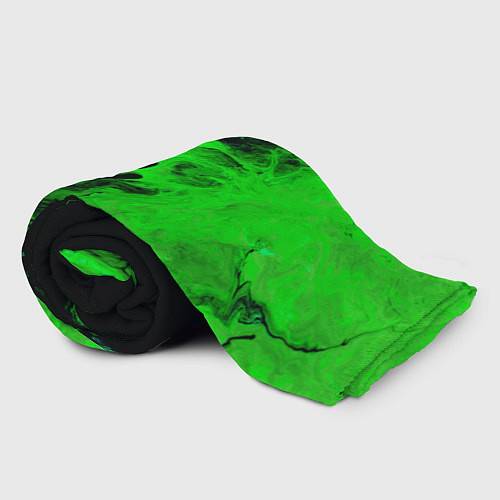Плед Color green black / 3D-Велсофт – фото 2