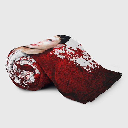 Плед Юрий Хой бело-красный фон / 3D-Велсофт – фото 2