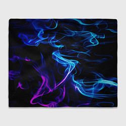Плед флисовый Color blue pink, цвет: 3D-велсофт