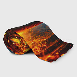 Плед флисовый Боксерская груша в огне, цвет: 3D-велсофт — фото 2