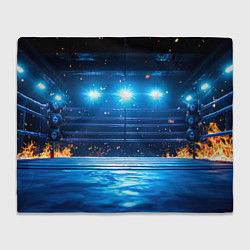 Плед флисовый Синий ринг в огне, цвет: 3D-велсофт