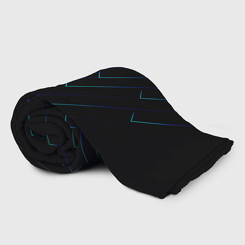 Плед Color blue black / 3D-Велсофт – фото 2