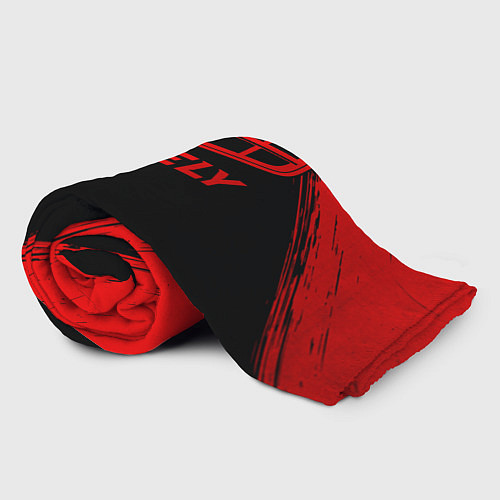 Плед Geely - red gradient / 3D-Велсофт – фото 2