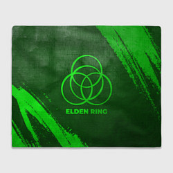 Плед флисовый Elden Ring - green gradient, цвет: 3D-велсофт