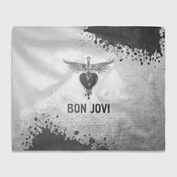 Плед флисовый Bon Jovi - white gradient, цвет: 3D-велсофт