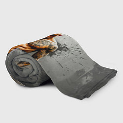 Плед флисовый Дастин Порье на сером, цвет: 3D-велсофт — фото 2