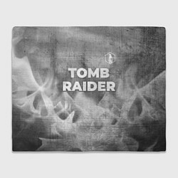Плед флисовый Tomb Raider - grey gradient посередине, цвет: 3D-велсофт