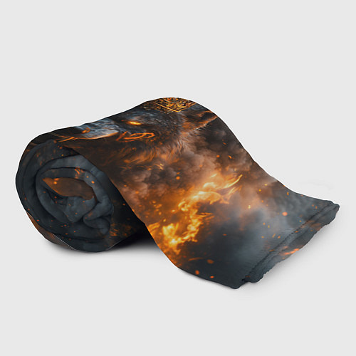 Плед Волк в огне / 3D-Велсофт – фото 2