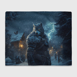 Плед флисовый Волк в доспехах, цвет: 3D-велсофт