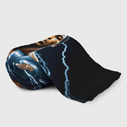 Плед флисовый Мухаммед Али и молния, цвет: 3D-велсофт — фото 2