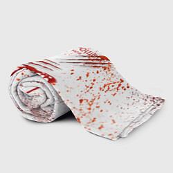 Плед флисовый Кровь с царапинами заляпанная, цвет: 3D-велсофт — фото 2