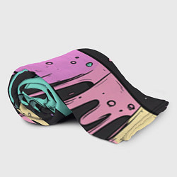 Плед флисовый Стекающая краска текстура, цвет: 3D-велсофт — фото 2