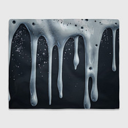 Плед флисовый Белая объемная слизь текстура, цвет: 3D-велсофт