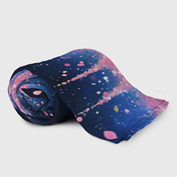 Плед флисовый Розово-синяя текстура, цвет: 3D-велсофт — фото 2