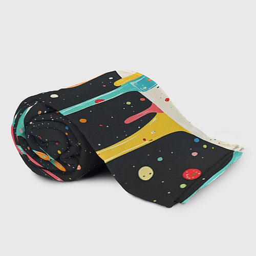 Плед Разноцветные капли текстура / 3D-Велсофт – фото 2