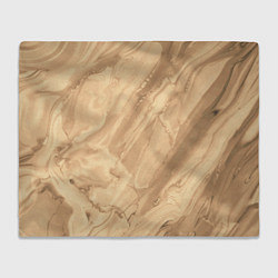 Плед флисовый Бежевая текстура каменная мрамор, цвет: 3D-велсофт