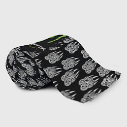Плед флисовый Monster energy медвежьи лапы, цвет: 3D-велсофт — фото 2