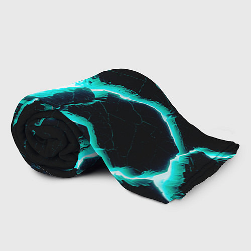Плед Color light blue black / 3D-Велсофт – фото 2