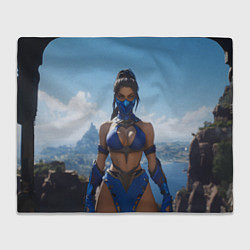 Плед флисовый Китана на горе, цвет: 3D-велсофт