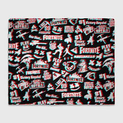 Плед флисовый Fortnite glitch game, цвет: 3D-велсофт