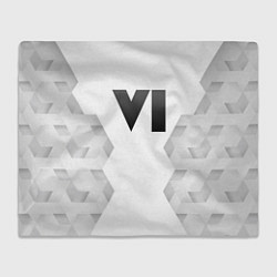 Плед флисовый GTA 6 white poly, цвет: 3D-велсофт