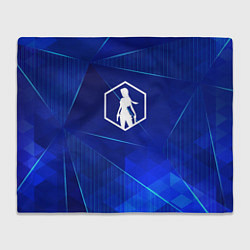 Плед флисовый Tomb Raider blue poly, цвет: 3D-велсофт