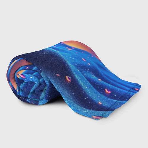 Плед Синяя дюна - текстура / 3D-Велсофт – фото 2