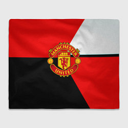 Плед флисовый Манчестер юнайтед геометрия линии, цвет: 3D-велсофт