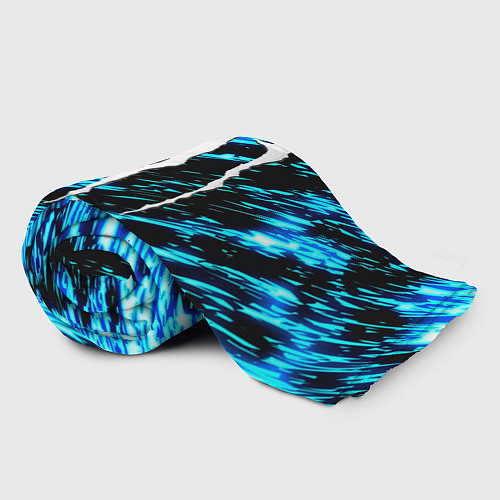 Плед Monster energy штрихи голубых неоновых красок / 3D-Велсофт – фото 2