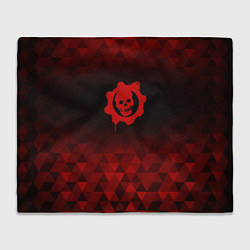 Плед флисовый Gears of War red poly, цвет: 3D-велсофт