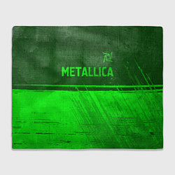 Плед Metallica - green gradient посередине