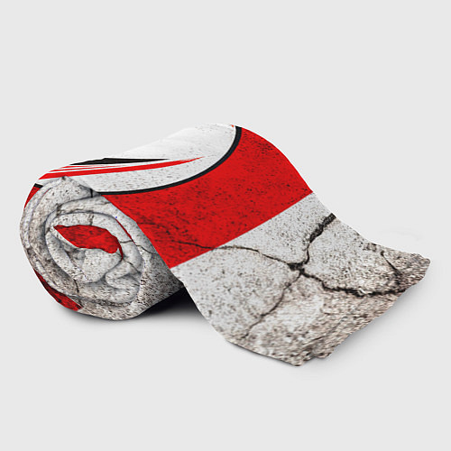 Плед Красно-белый мяч для регби / 3D-Велсофт – фото 2