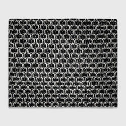 Плед флисовый Кольчуга крупная - паттерн, цвет: 3D-велсофт