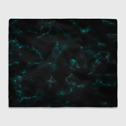 Плед флисовый Color black turquoise, цвет: 3D-велсофт
