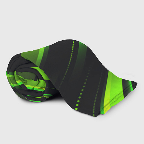 Плед Color black green / 3D-Велсофт – фото 2