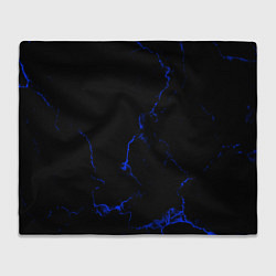 Плед флисовый Color black blue, цвет: 3D-велсофт