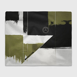 Плед флисовый Merсedes Benz логотип, цвет: 3D-велсофт