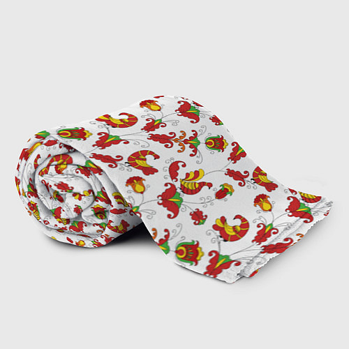 Плед Русский народный орнамент в стиле росписей Северно / 3D-Велсофт – фото 2