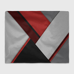 Плед флисовый Color black red grey, цвет: 3D-велсофт