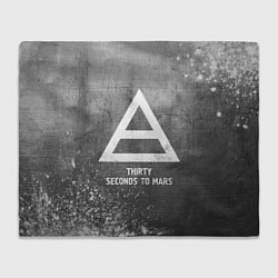 Плед флисовый Thirty Seconds to Mars - grey gradient, цвет: 3D-велсофт