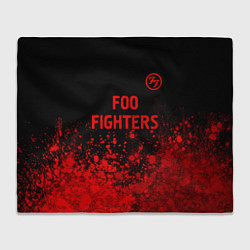 Плед флисовый Foo Fighters - red gradient посередине, цвет: 3D-велсофт