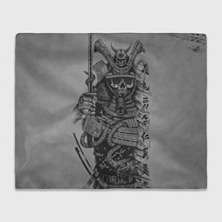 Плед флисовый Мертвый самурай призрак, цвет: 3D-велсофт