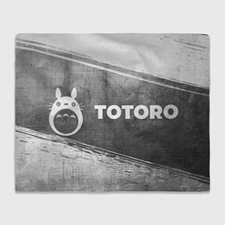Плед флисовый Totoro - grey gradient по-горизонтали, цвет: 3D-велсофт