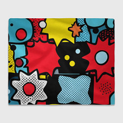 Плед флисовый Поп абстракция, цвет: 3D-велсофт