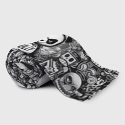 Плед флисовый Детёныш панды уличный хулиган на фоне граффити, цвет: 3D-велсофт — фото 2