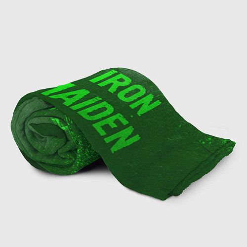 Плед Iron Maiden - green gradient по-горизонтали / 3D-Велсофт – фото 2
