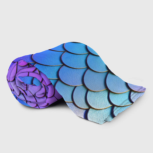 Плед Градиент на чешуе / 3D-Велсофт – фото 2